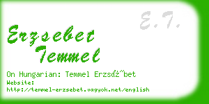 erzsebet temmel business card